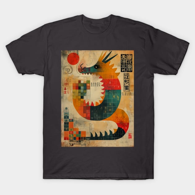 Wood Code Dragon T-Shirt by bulografik